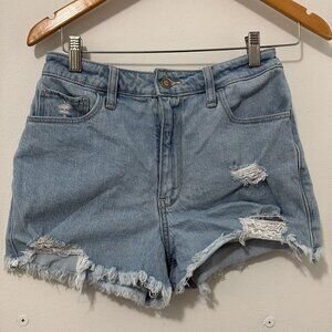 Hollister Distressed Denim Shorts, Size 27 / US 4